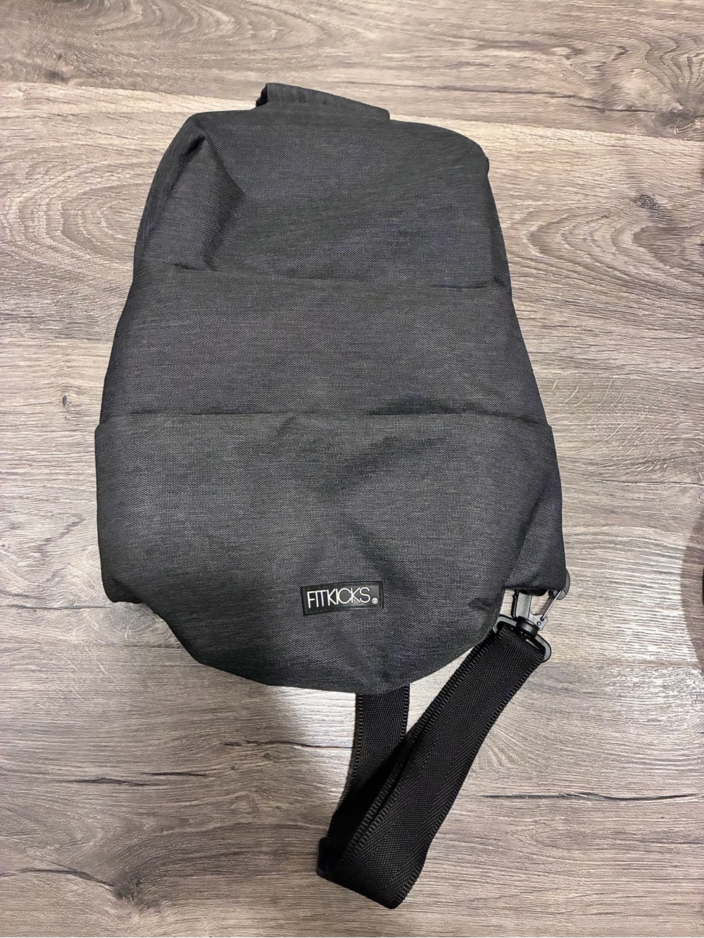 FitKicks Black Men's Sling Belt Bag — Compact Everyday Carry